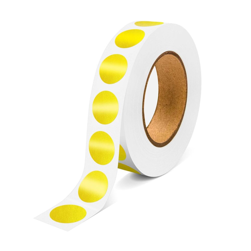 1279 1000PCS Gold Colored Dot Stickers Round Coding Circle Label Stickers